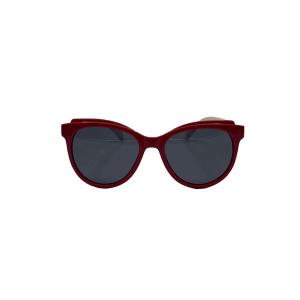 عینک آفتابی با فریم قرمز و دسته سفید بچه گانه مدل 19005