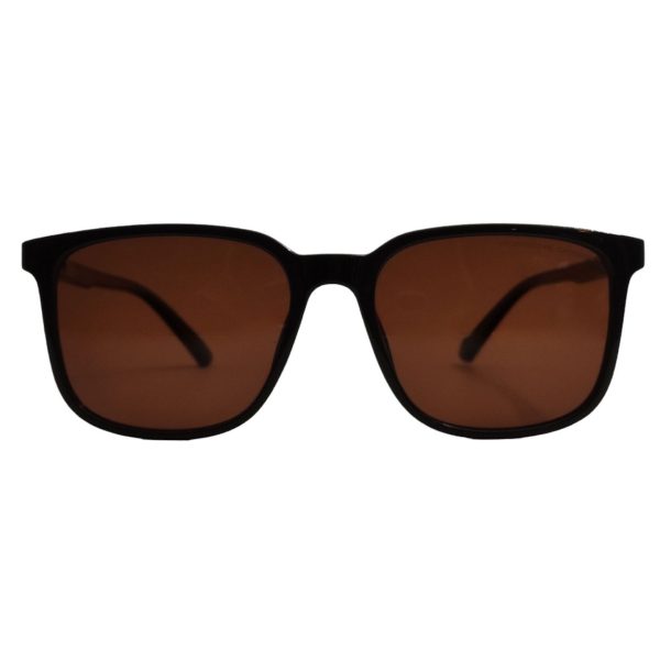 عینک آفتابی پلاریزه پورش دیزاین مدل PS315 دسته 360 درجه قهوه ای براق