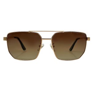 عینک آفتابی پلاریزه پورش دیزاین PORSCHE DESIGN P8876 طلایی دسته مشکی