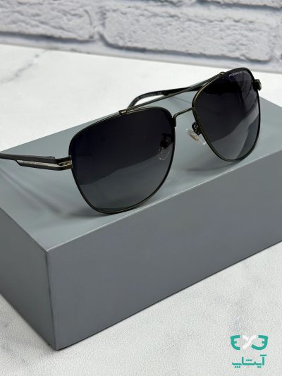 عینک آفتابی پلاریزه پورش دیزاین مدل P8871 مشکی دسته پلنگی