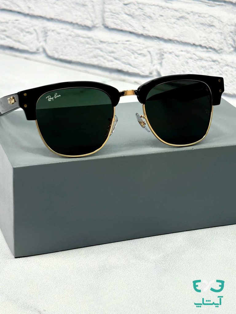 عینک آفتابی ریبن Rayban کدRB0504 کلاب مستر مشکی براق