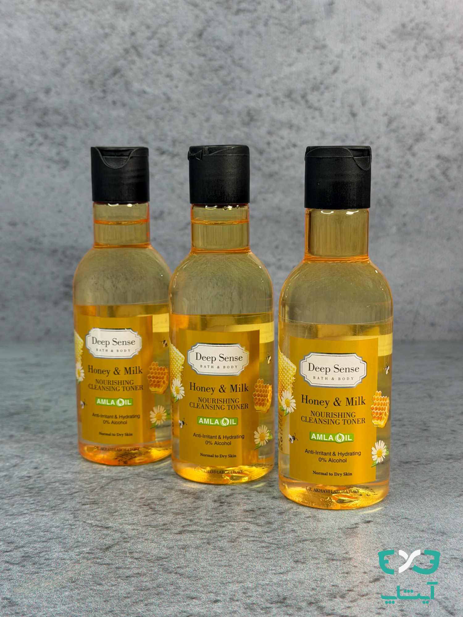 تونر پاک کننده شیر و عسل دیپ سنس مناسب پوست نرمال تا خشک حجم 160ml